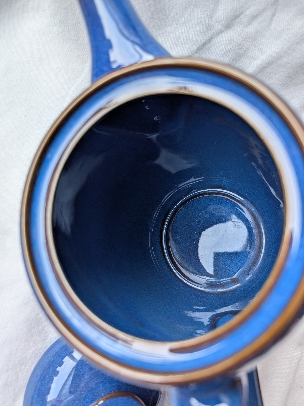 Denby England Midnight Blue Ceramic Coffee Pot Discontinued Vintage - Picture 12 of 16